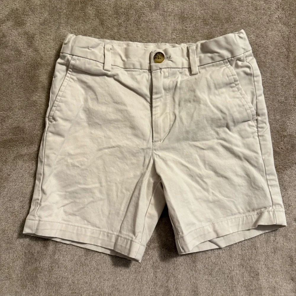 Vineyard Vines Boys Khaki Chino Shorts Size 6 Tan Stretch Cotton